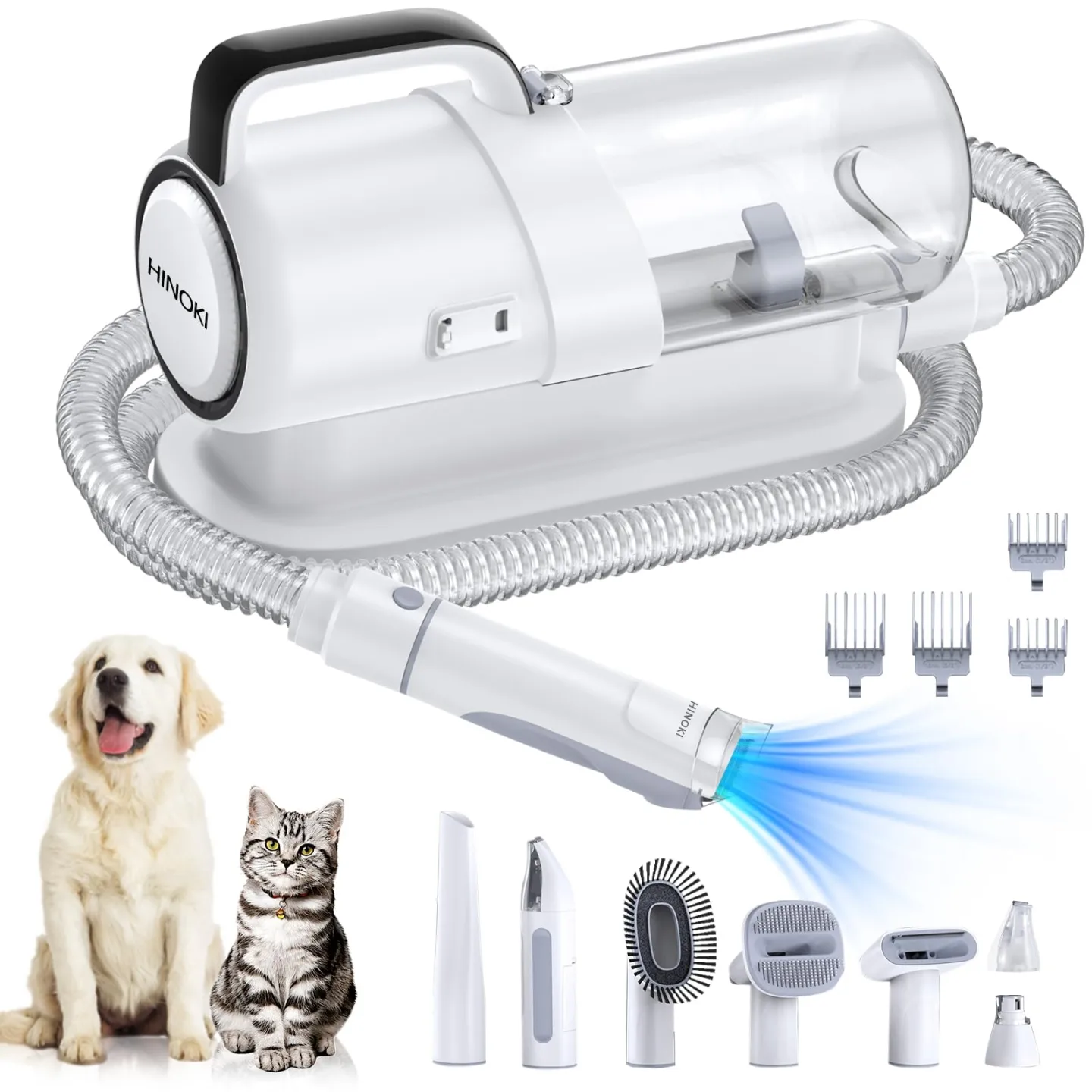 Cepillo de aspiradora para perros y gatos, para pelos de perro, succión del  99% de pelo de mascotas, kit de aseo para perros con 6 herramientas para