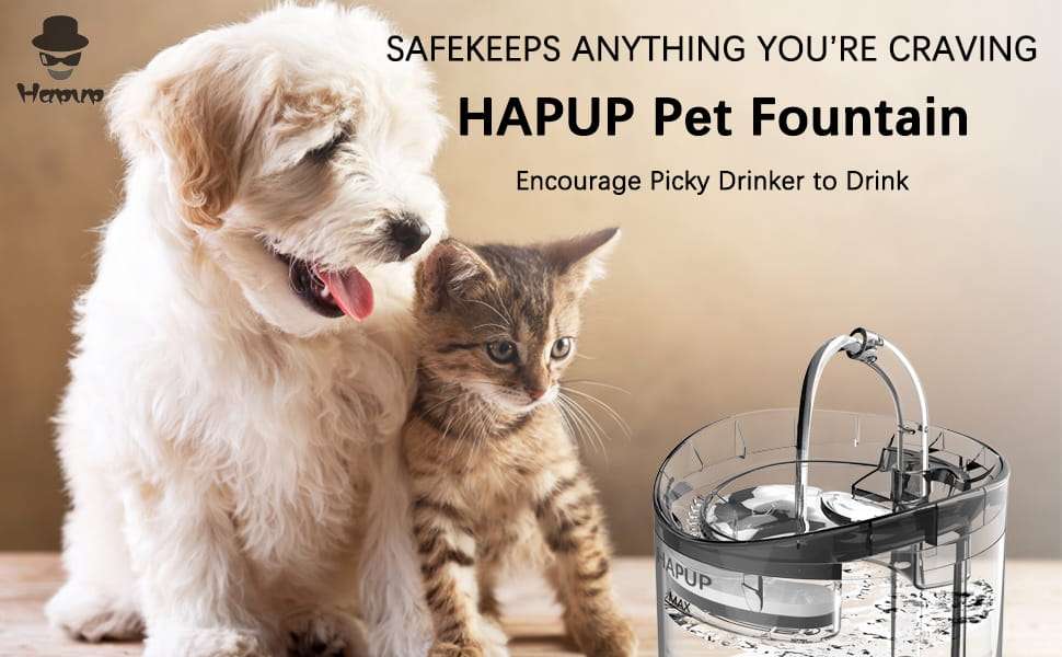 Fuente de agua automática de 1.8 litros con sistema de filtración múltiple para mascotas.