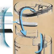 Fuente de agua automática de 1.8 litros con sistema de filtración múltiple para mascotas.