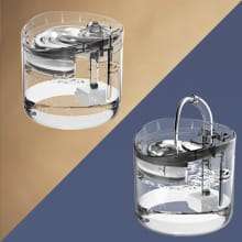 Fuente de agua automática de 1.8 litros con sistema de filtración múltiple para mascotas.