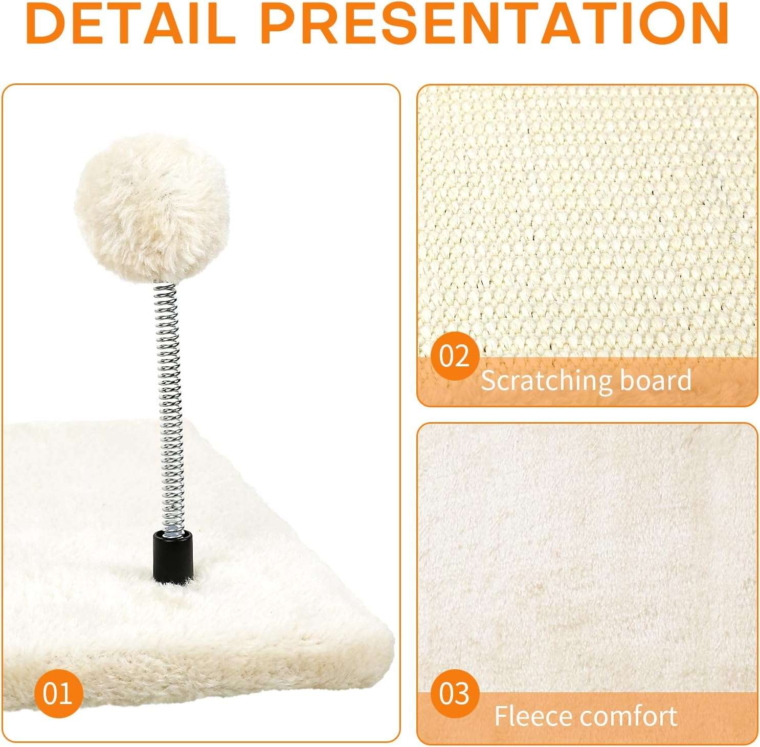 Juego de estantes de pared de madera para gatos con escalera perchas rascador y casa.