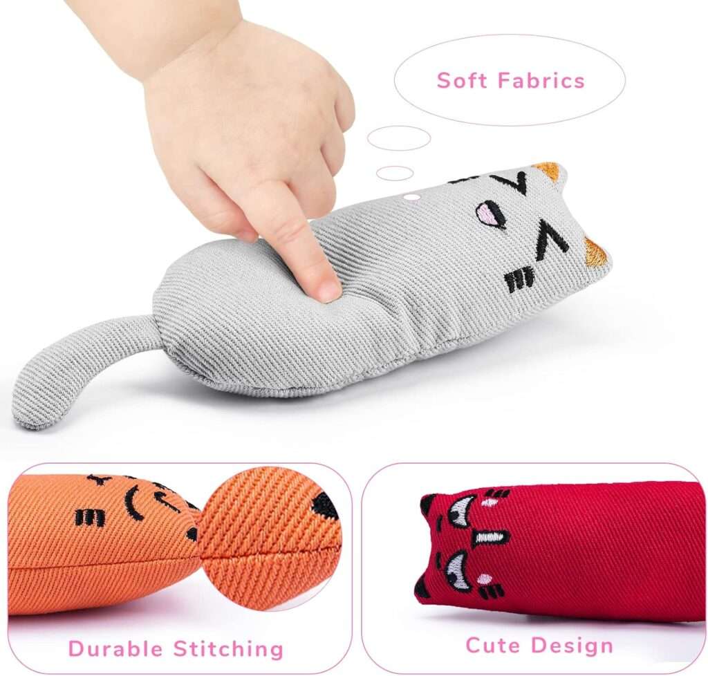 set de 5 piezas de juguetes de peluche masticables para gatos ideal para chile
