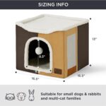 Casa Iglú con Rascador Plegable para Gatos 41x41x33 Cm - Image 2