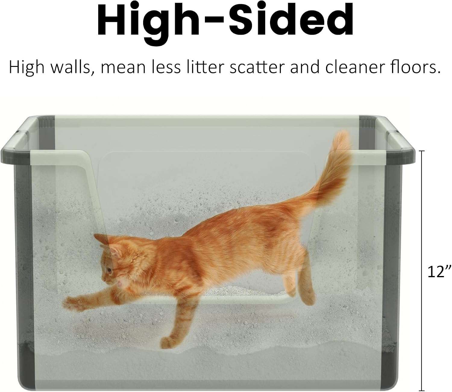 caja de arena plegable y portátil para gatos con entrada baja y diseño antisalpicaduras, ideal para viajes