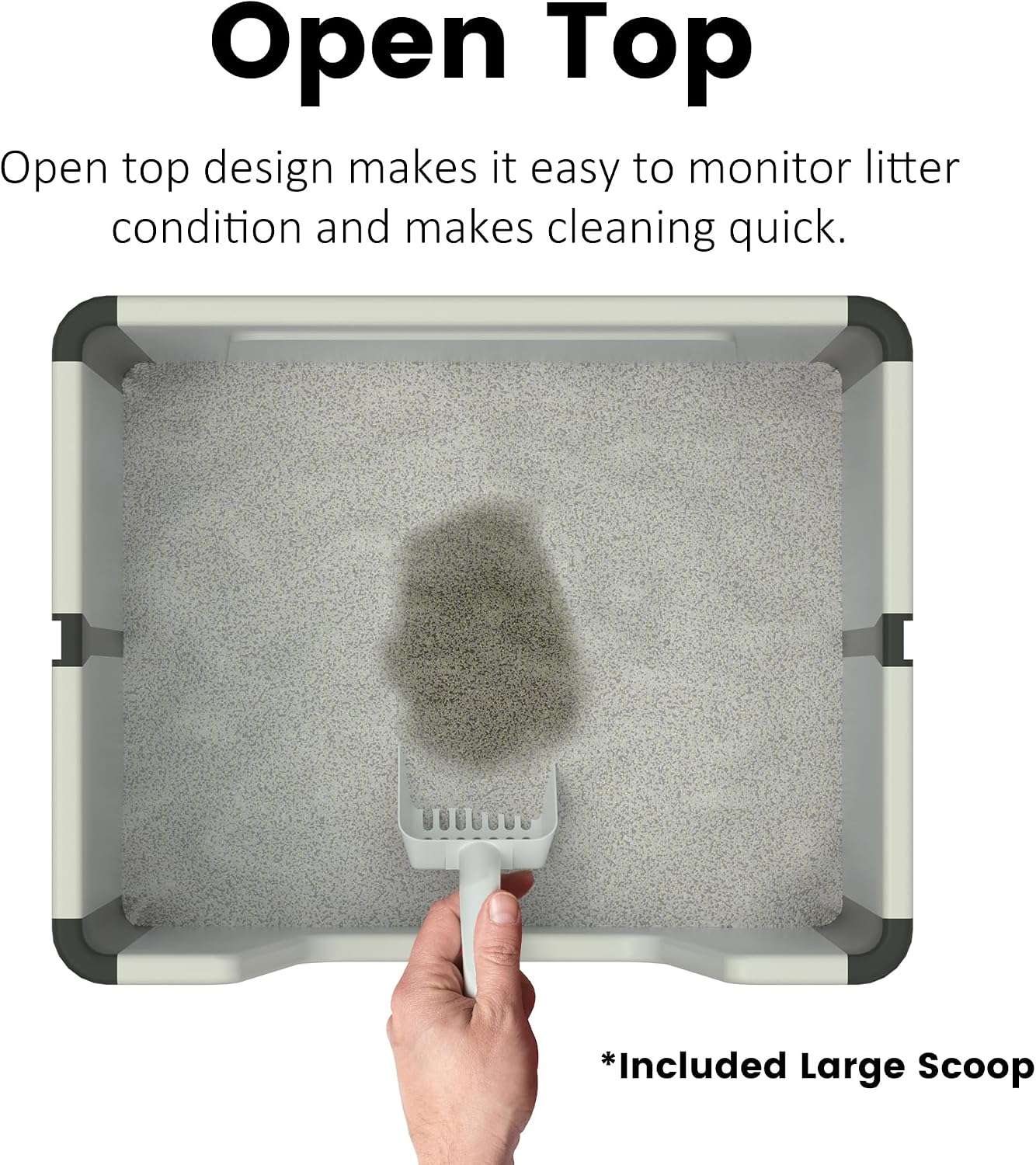caja de arena plegable y portátil para gatos con entrada baja y diseño antisalpicaduras, ideal para viajes