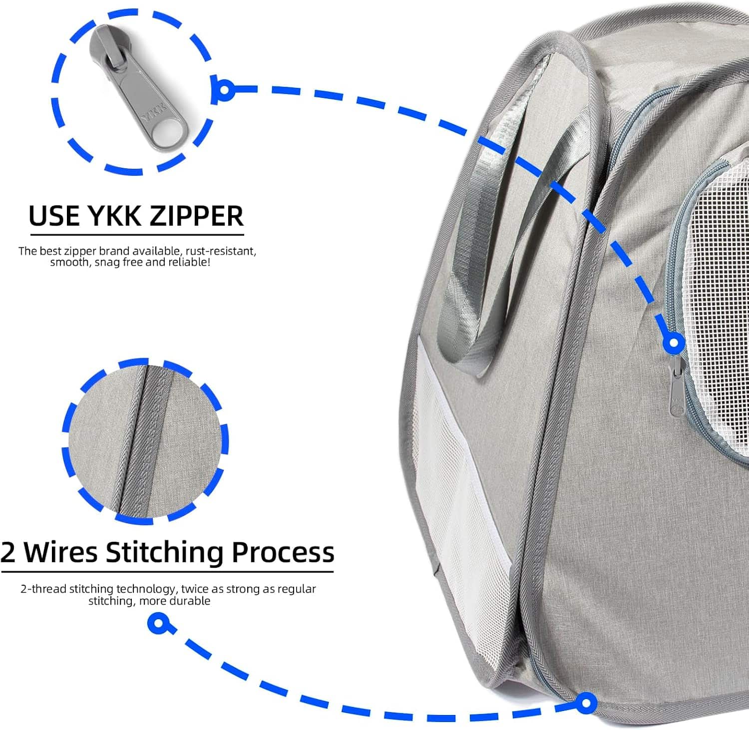 arenero portátil y plegable para gatos en tela oxford impermeable con diseño trapezoidal antivuelcos, ideal para viajes