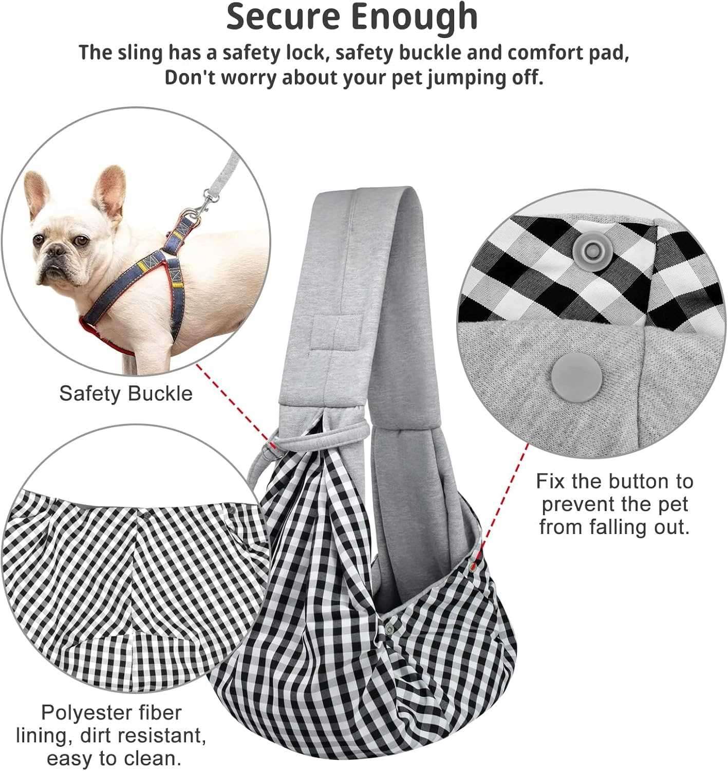 Bolso Transportador Canguro Reversible para Mascotas 46x20x23 Cm - Imagen 4