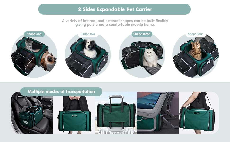 Bolso transportador de mascotas para viajes con diseño vertical base rigida y malla transpirable