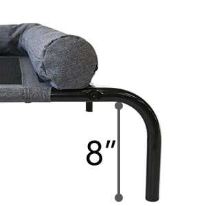 Cama elevada reforzada para perros de acero y tela impermeable