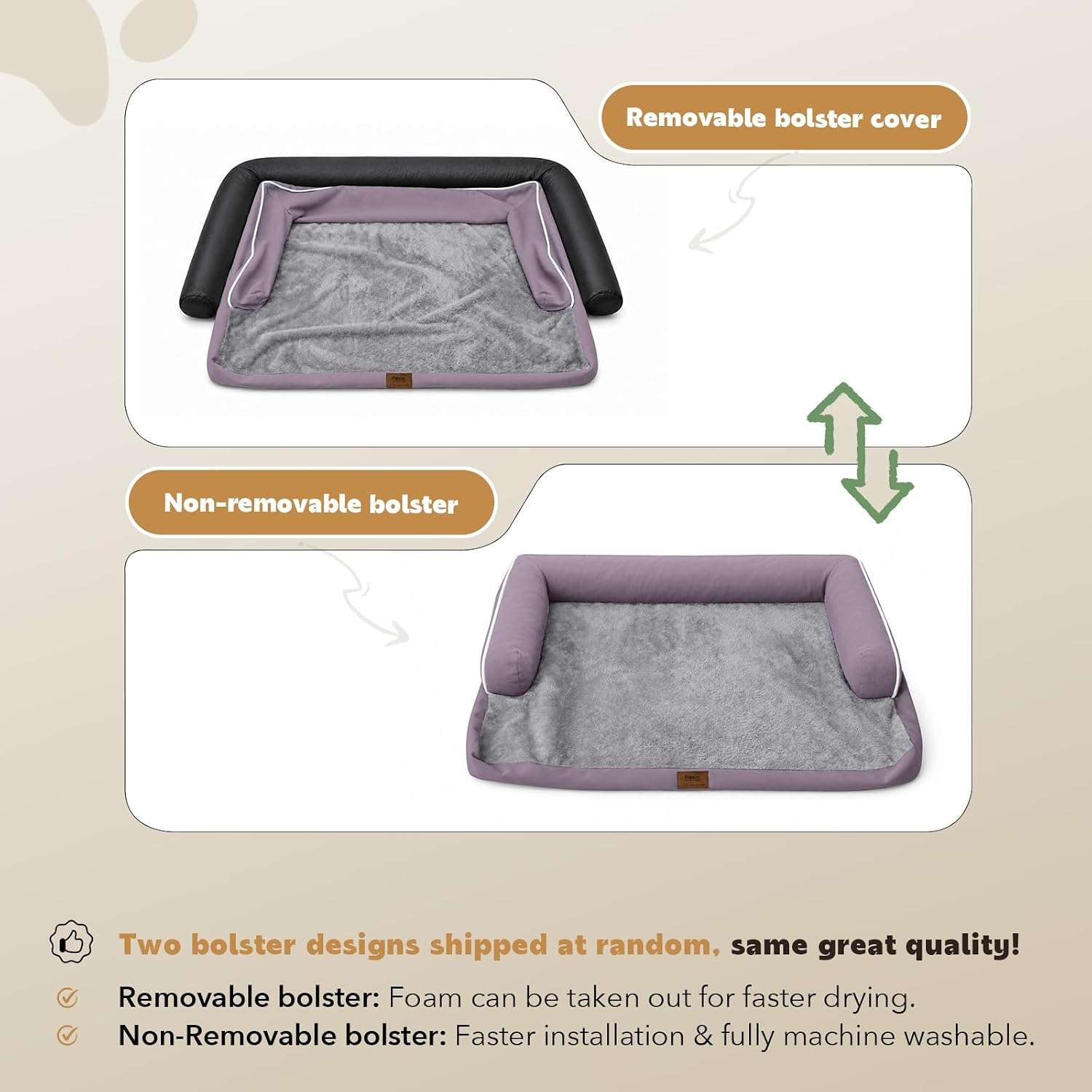 Cama Grande Ortopedia Lavable para Perros 91x68x17 Cm - Imagen 4