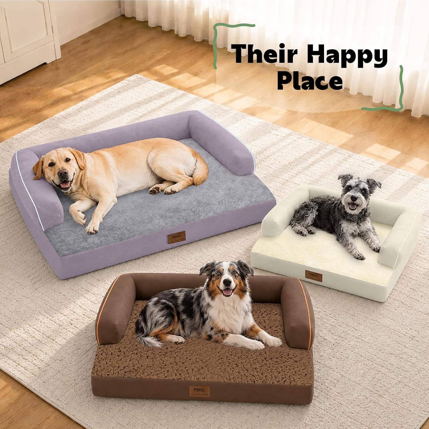 Cama Grande Ortopedia Lavable para Perros 91x68x17 Cm - Imagen 3