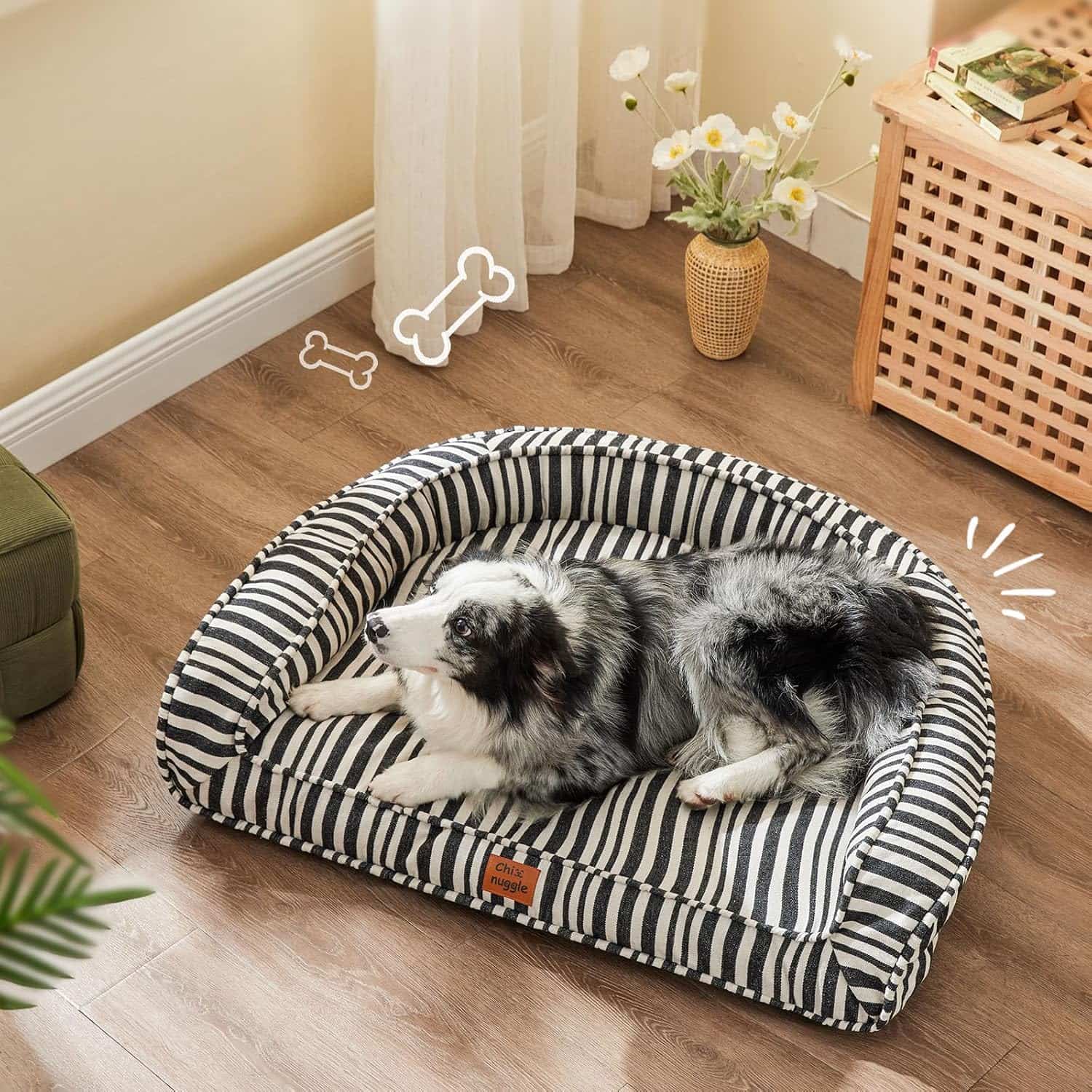 Cama ortopedica impermeable para perros medianos y grandes con espuma viscoelastica y funda lavable