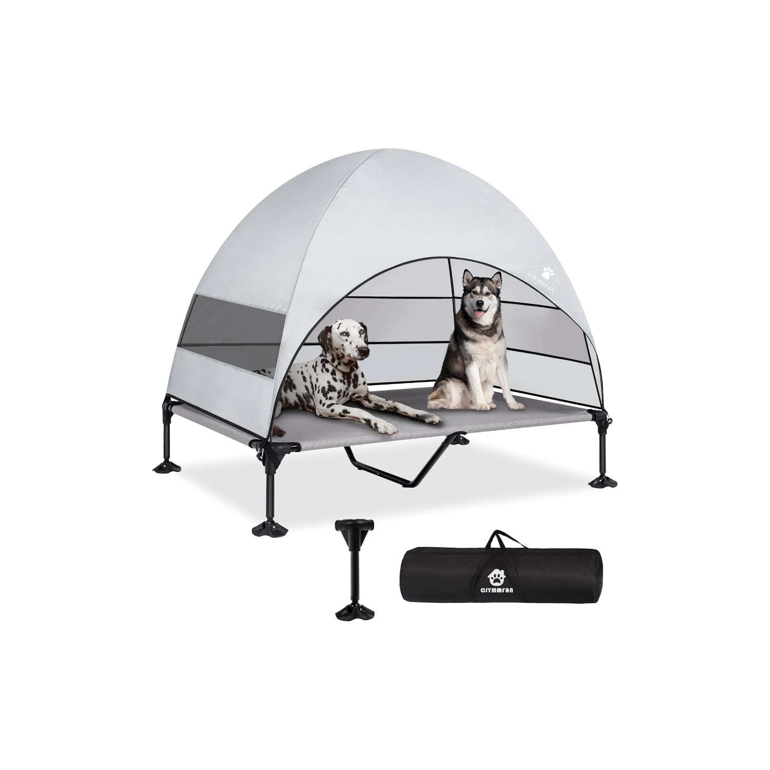 Cama elevada para perros con toldo protector malla transpirable y patas de gran estabilidad