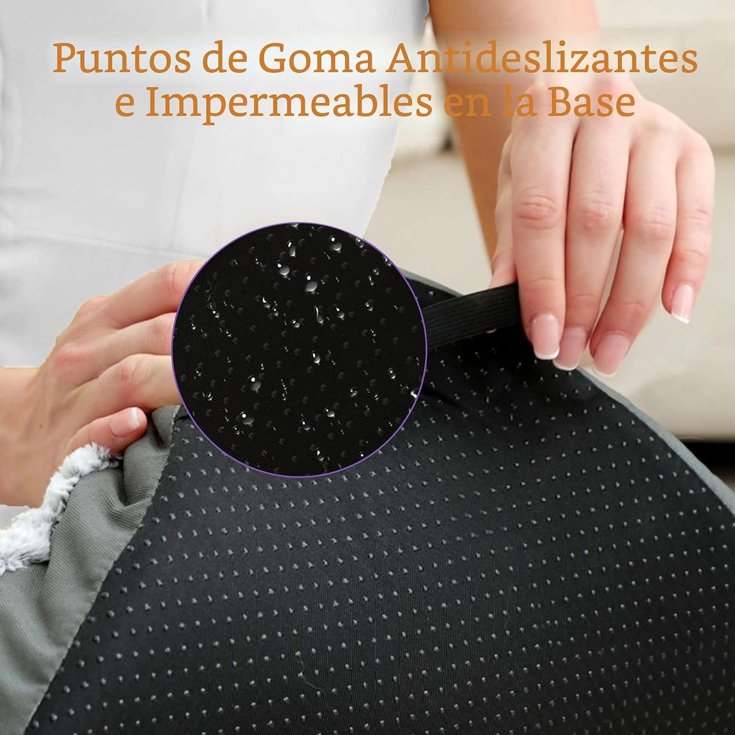 Cama premium para perros con superficie de terciopelo rosa bordes resistentes y base impermeable.