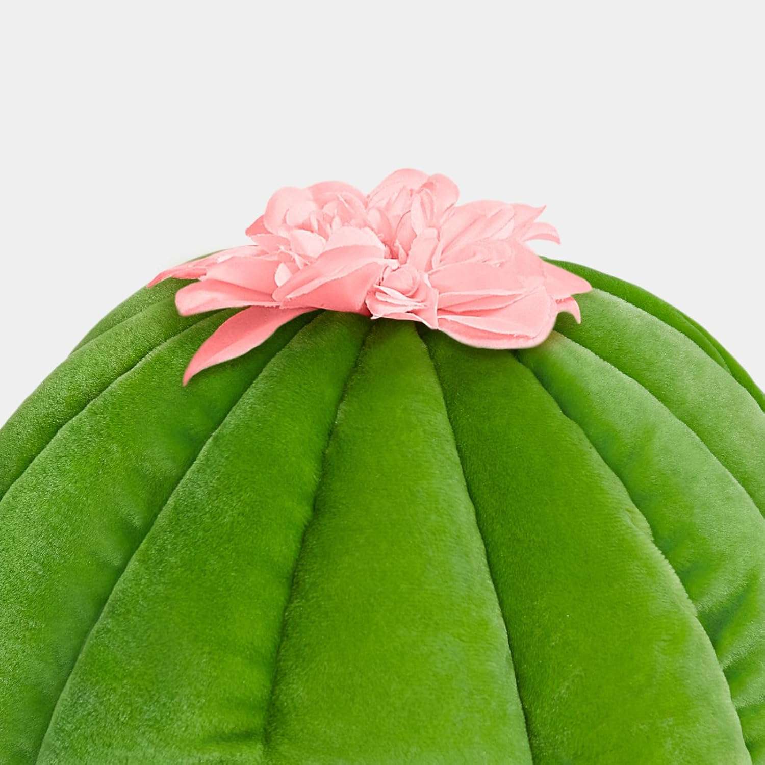 Cama cueva de felpa con diseño de cactus y cojín extraíble para gatos y perros pequeños.