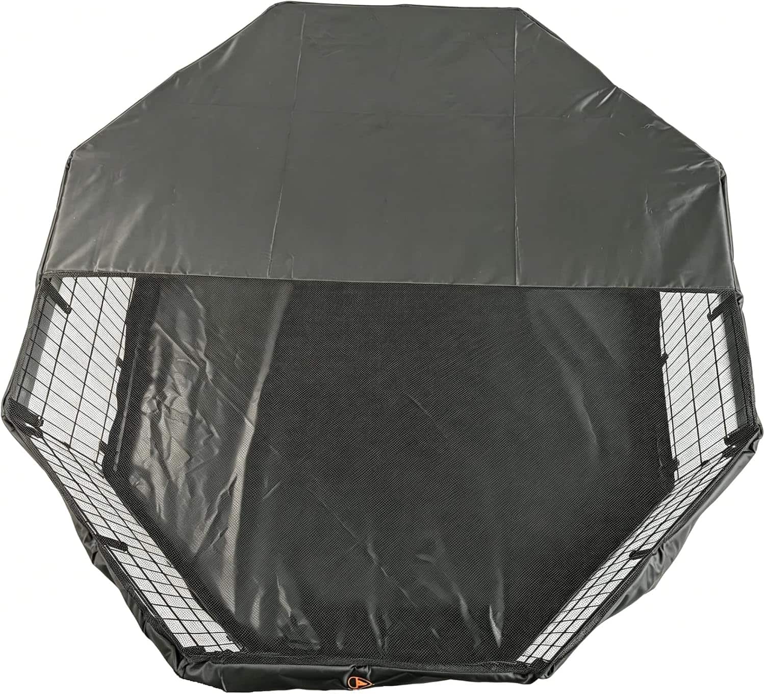 Corral plegable para perros con paneles de metal base impermeable y cubierta protectora lavable