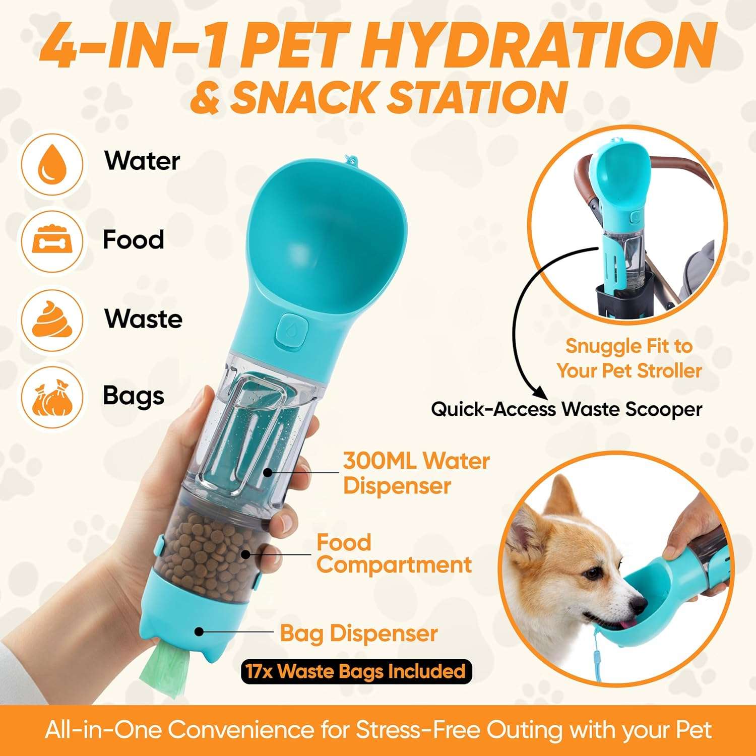coche plegable 3 en 1 para mascotas evertail con ruedas de goma de 25.4 centimetros y transportador desmontable ideal para chile