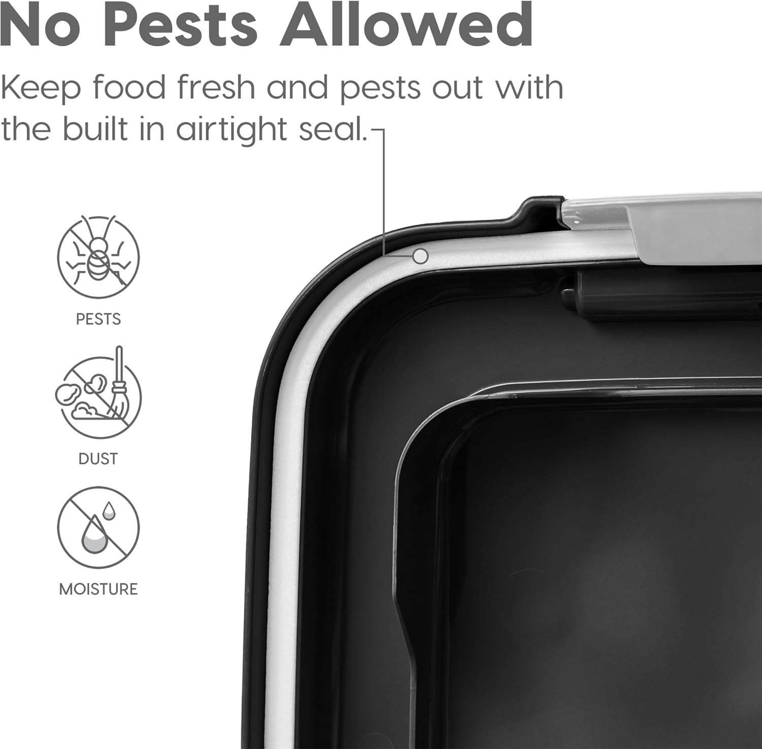 Contenedor Doble Hermético con Ruedas para Almacenar Comida de Mascotas 13.6Kg + 5 Kg - Imagen 3
