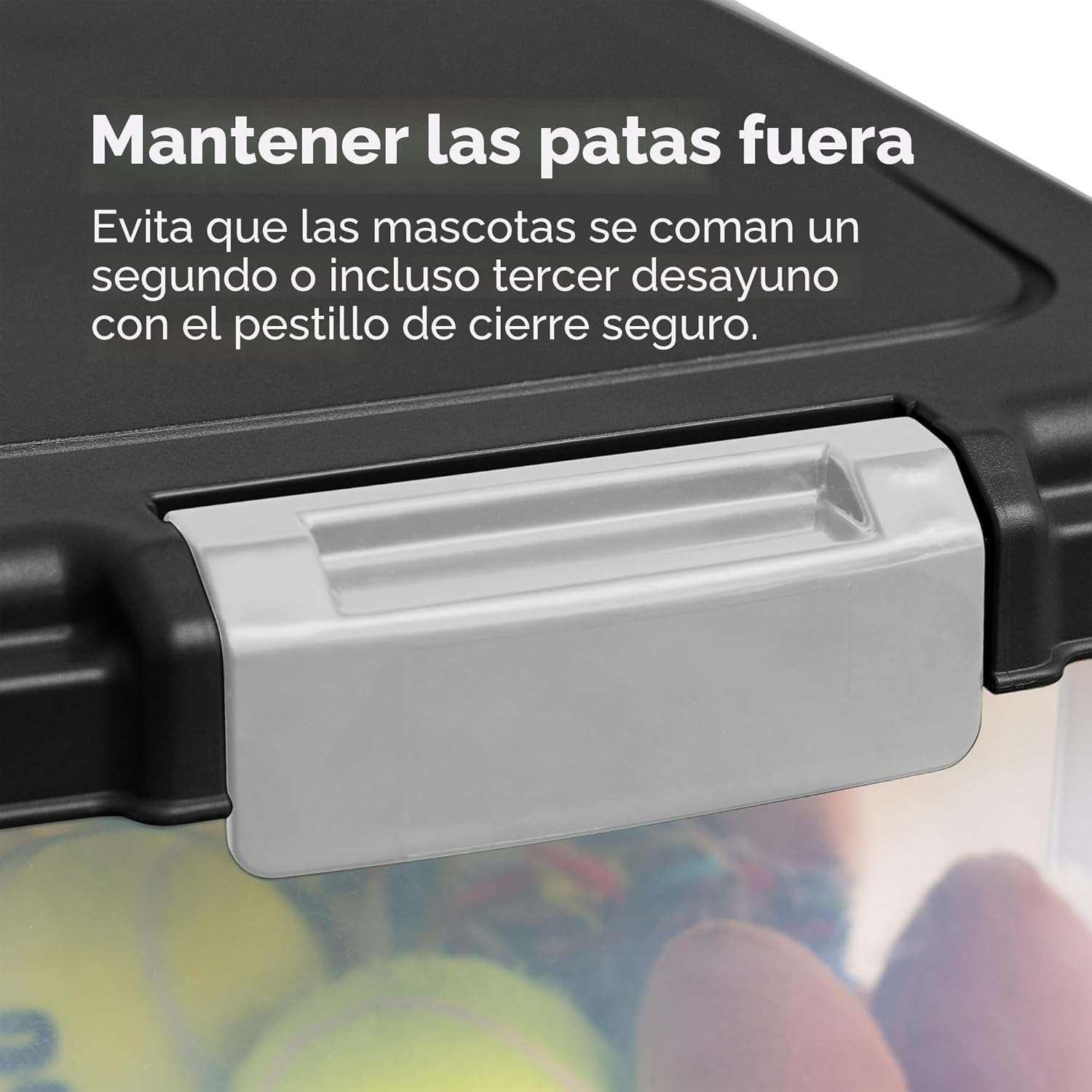 Contenedor Doble Hermético con Ruedas para Almacenar Comida de Mascotas 13.6Kg + 5 Kg - Imagen 4