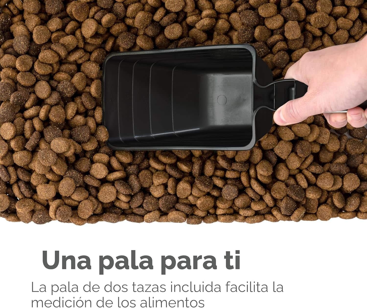 Contenedor Doble Hermético con Ruedas para Almacenar Comida de Mascotas 13.6Kg + 5 Kg - Imagen 6