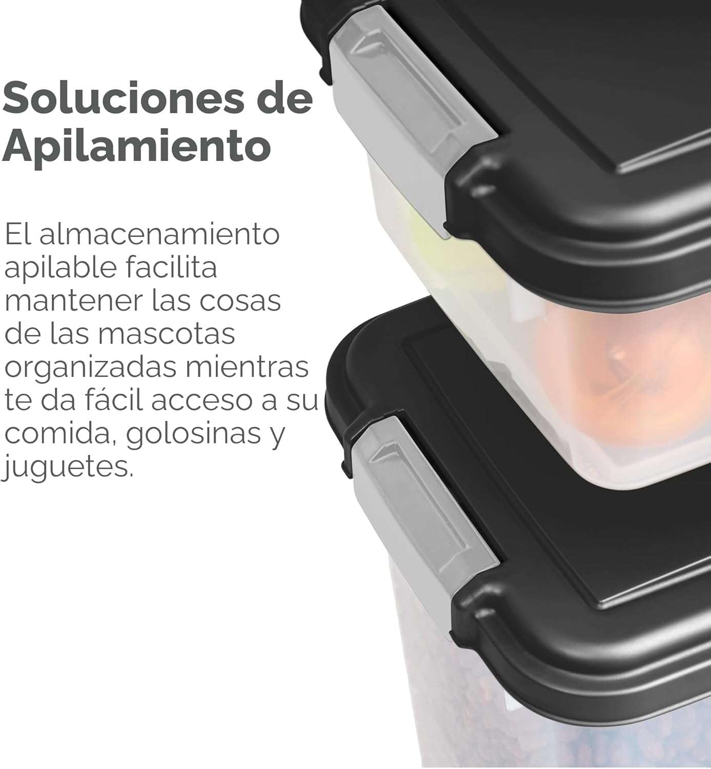 Contenedor Doble Hermético con Ruedas para Almacenar Comida de Mascotas 13.6Kg + 5 Kg - Imagen 7
