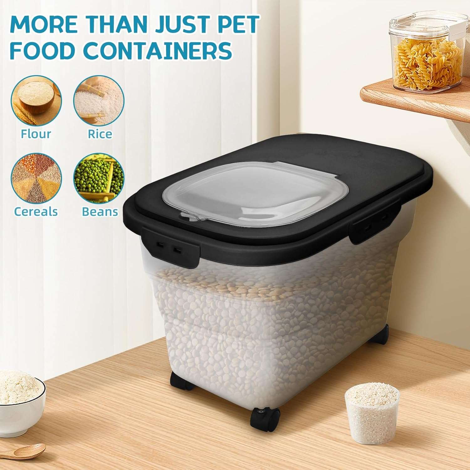 Contenedor de Comida Plegable con Ruedas Giratorias 9 Kg - Imagen 6