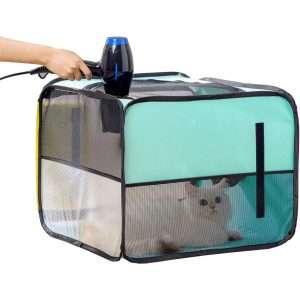 corral de secado plegable para mascotas de 52 centimetros con entrada para secador de pelo ideal para chile