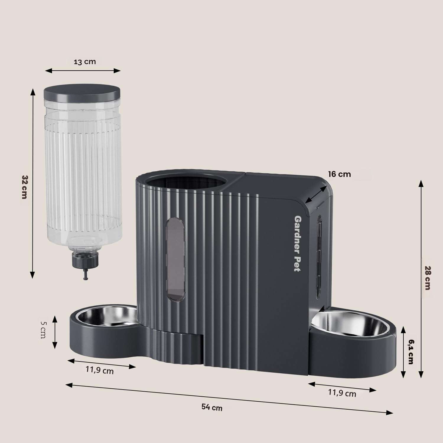 Dispensador de Agua y Comida por Gravedad 3 L y 1.3 Kg - Imagen 8