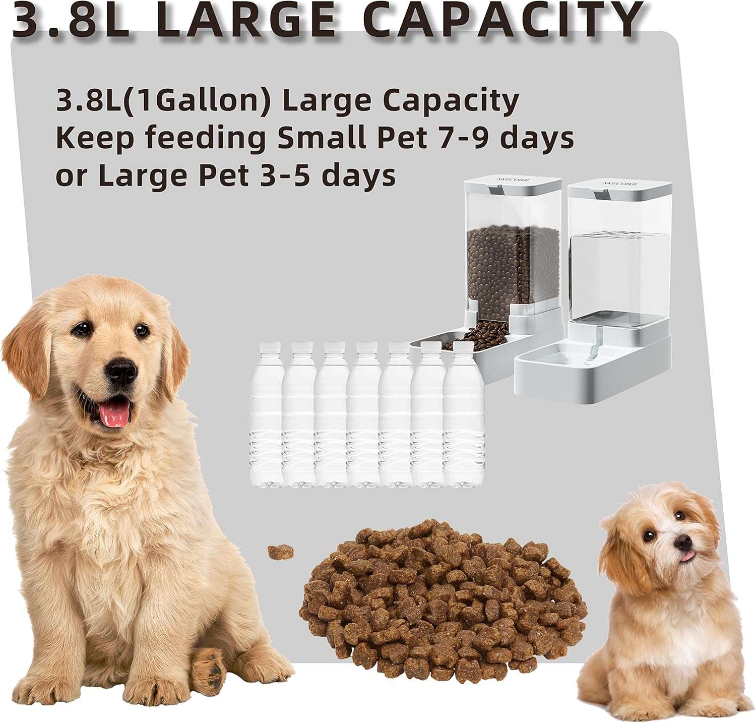 Dispensador de Agua y Comida por Gravedad 3.8 L - Imagen 2