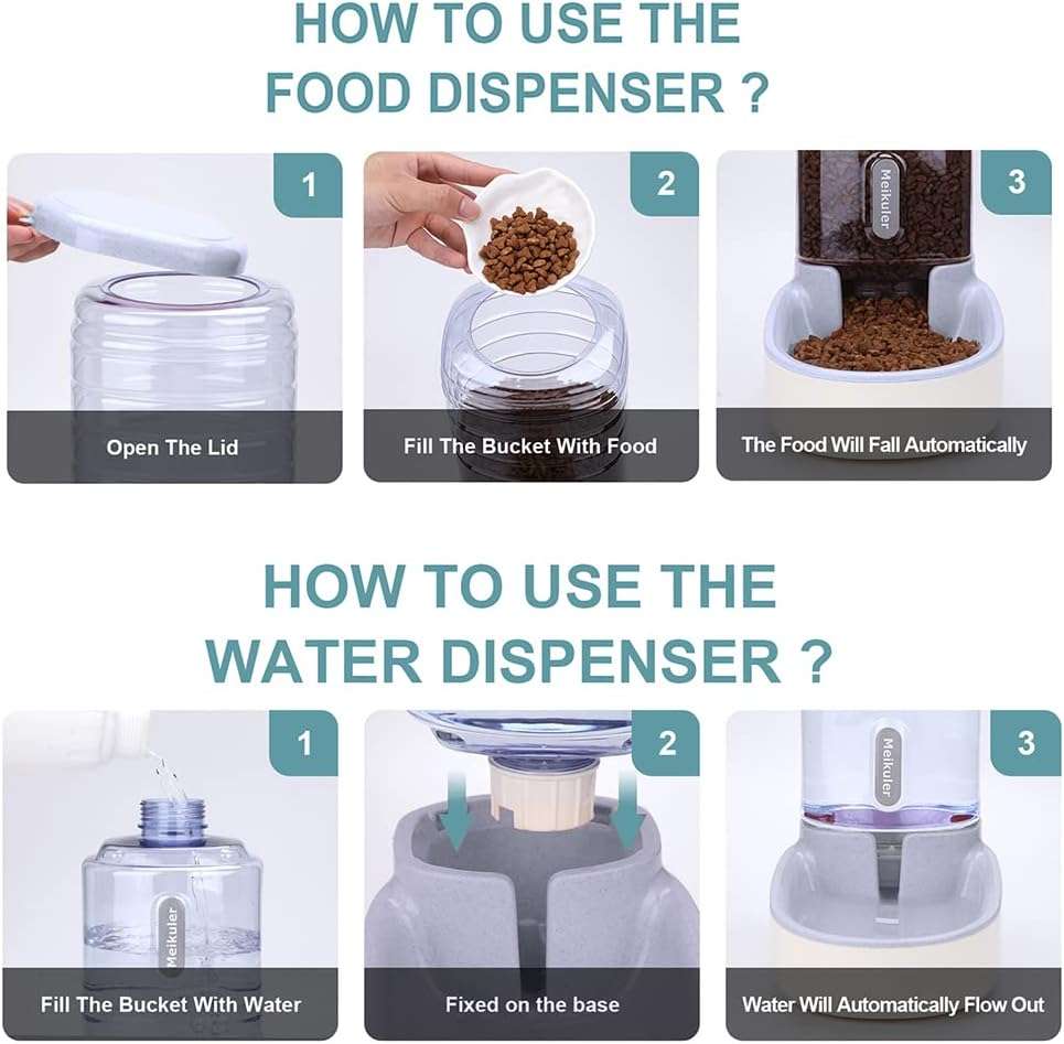 Dispensador de Agua y Comida por Gravedad de 3.8 L y 2.1 Kg - Imagen 5