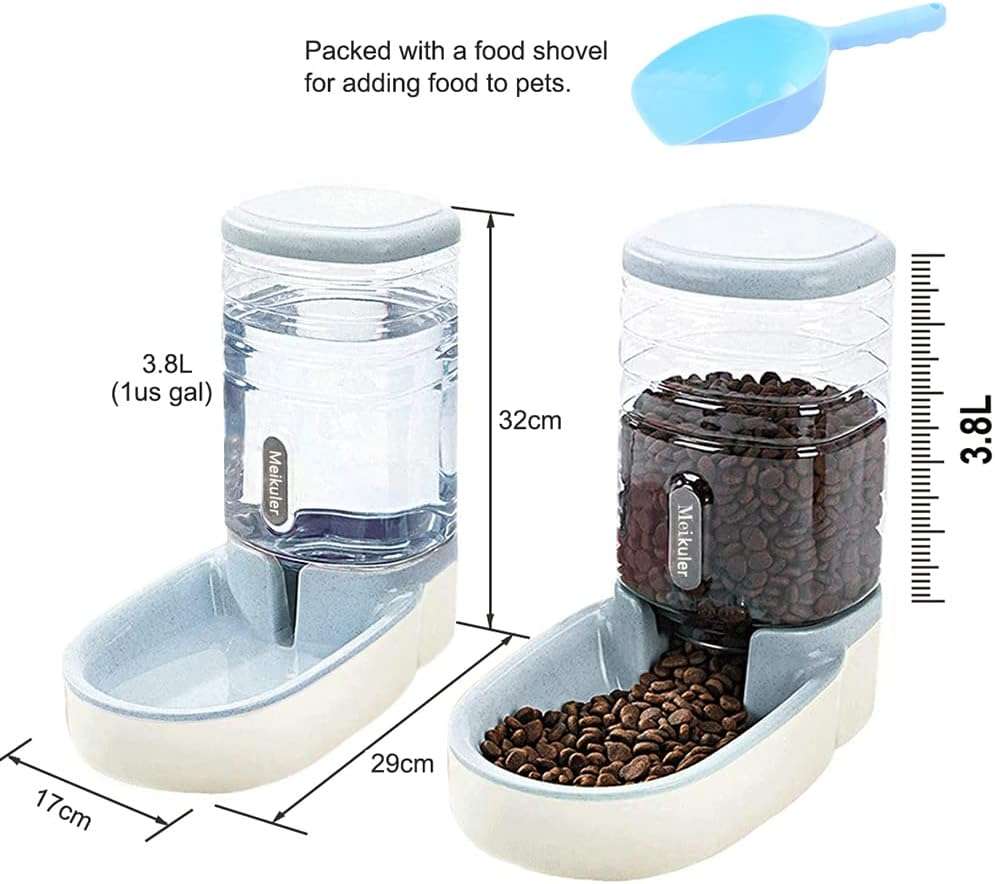 Dispensador de Agua y Comida por Gravedad de 3.8 L y 2.1 Kg - Imagen 2