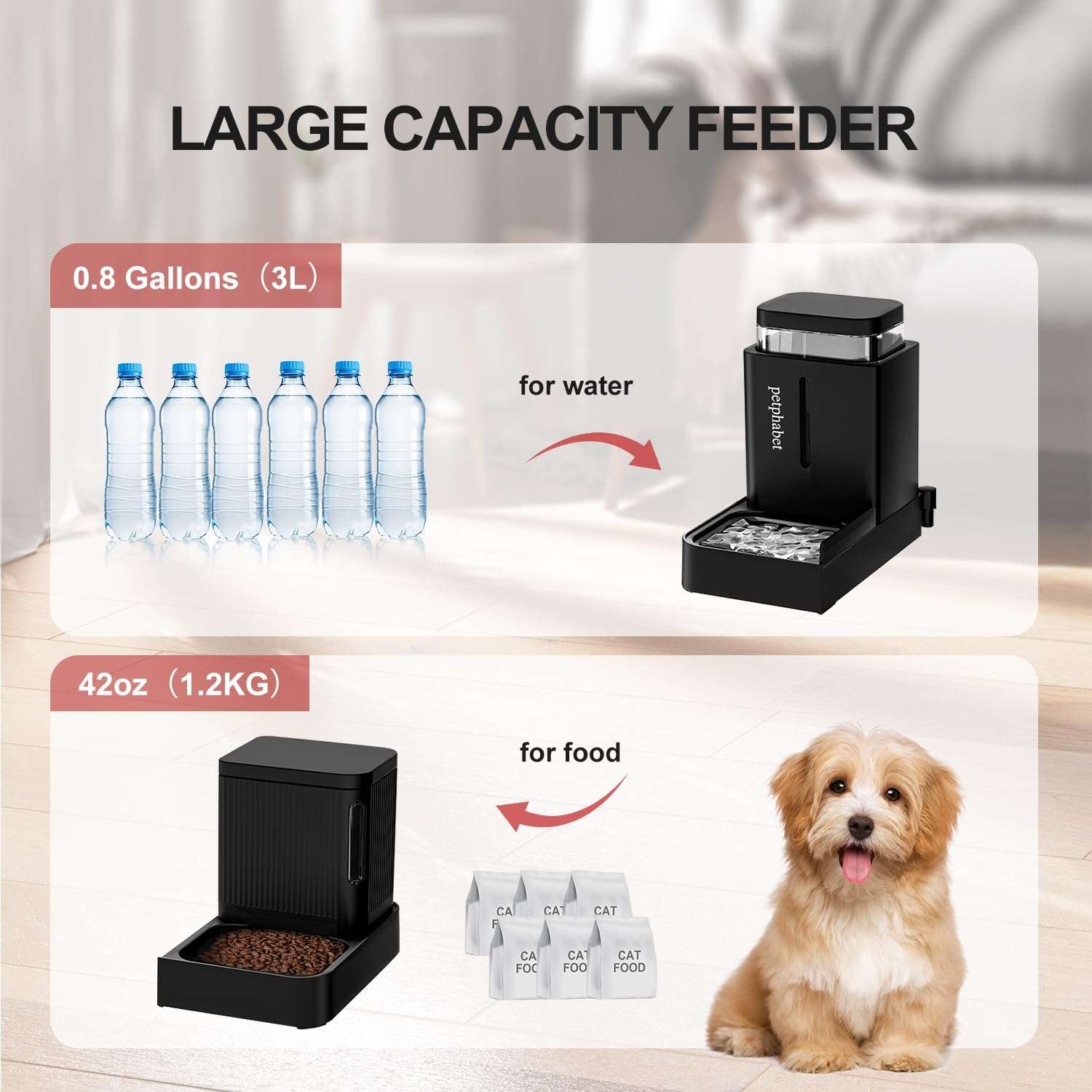 Dispensador de Gravedad de Agua y Comida 2 en 1 - Imagen 8