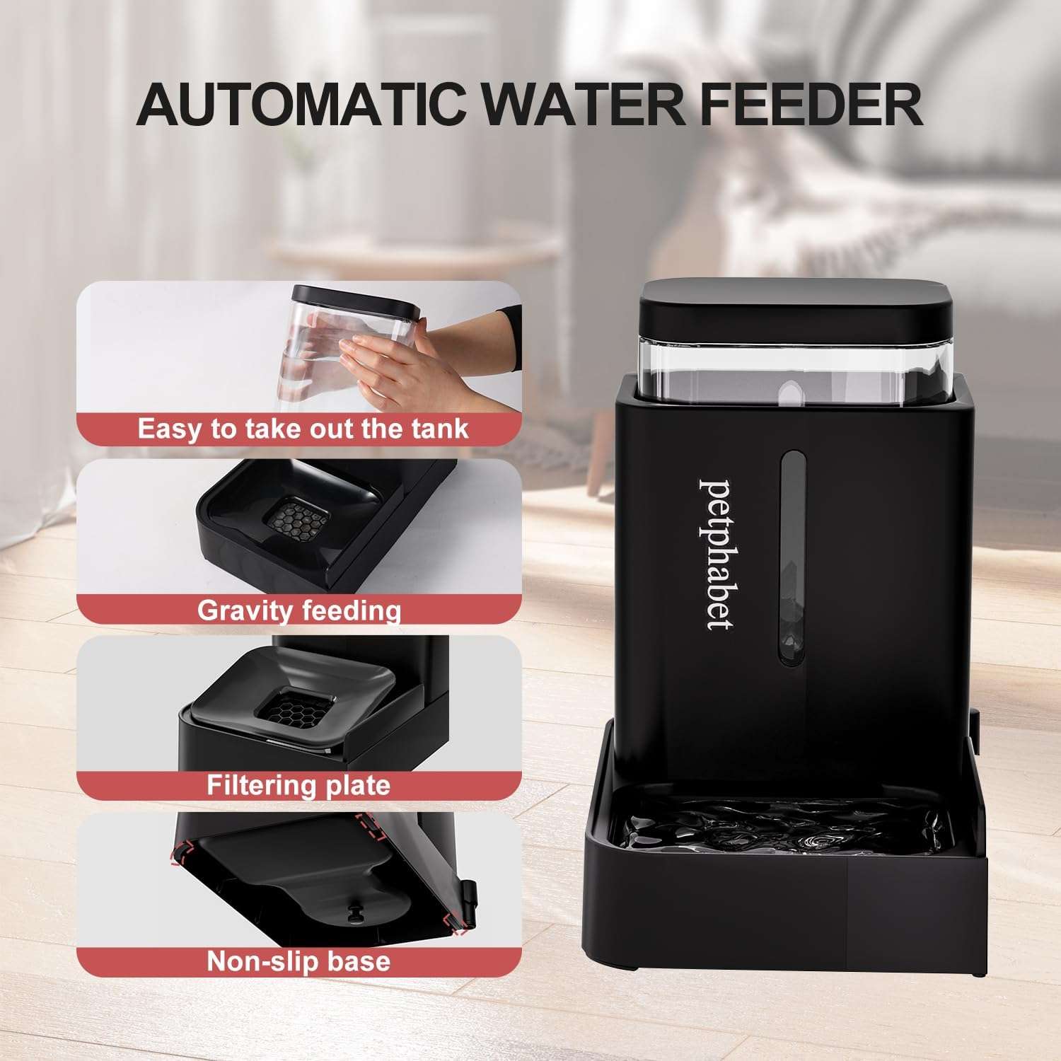 Dispensador de Gravedad de Agua y Comida 2 en 1 - Imagen 5