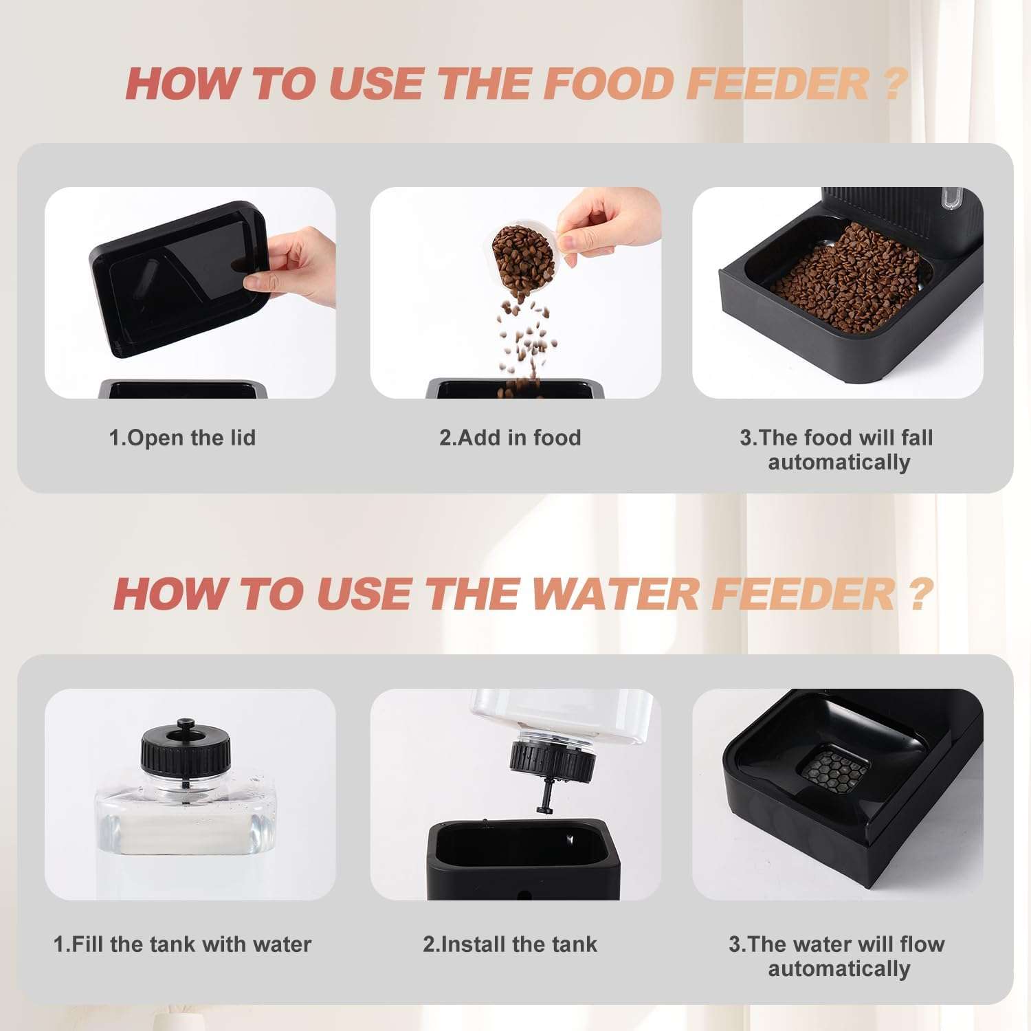 Dispensador de Gravedad de Agua y Comida 2 en 1 - Imagen 4