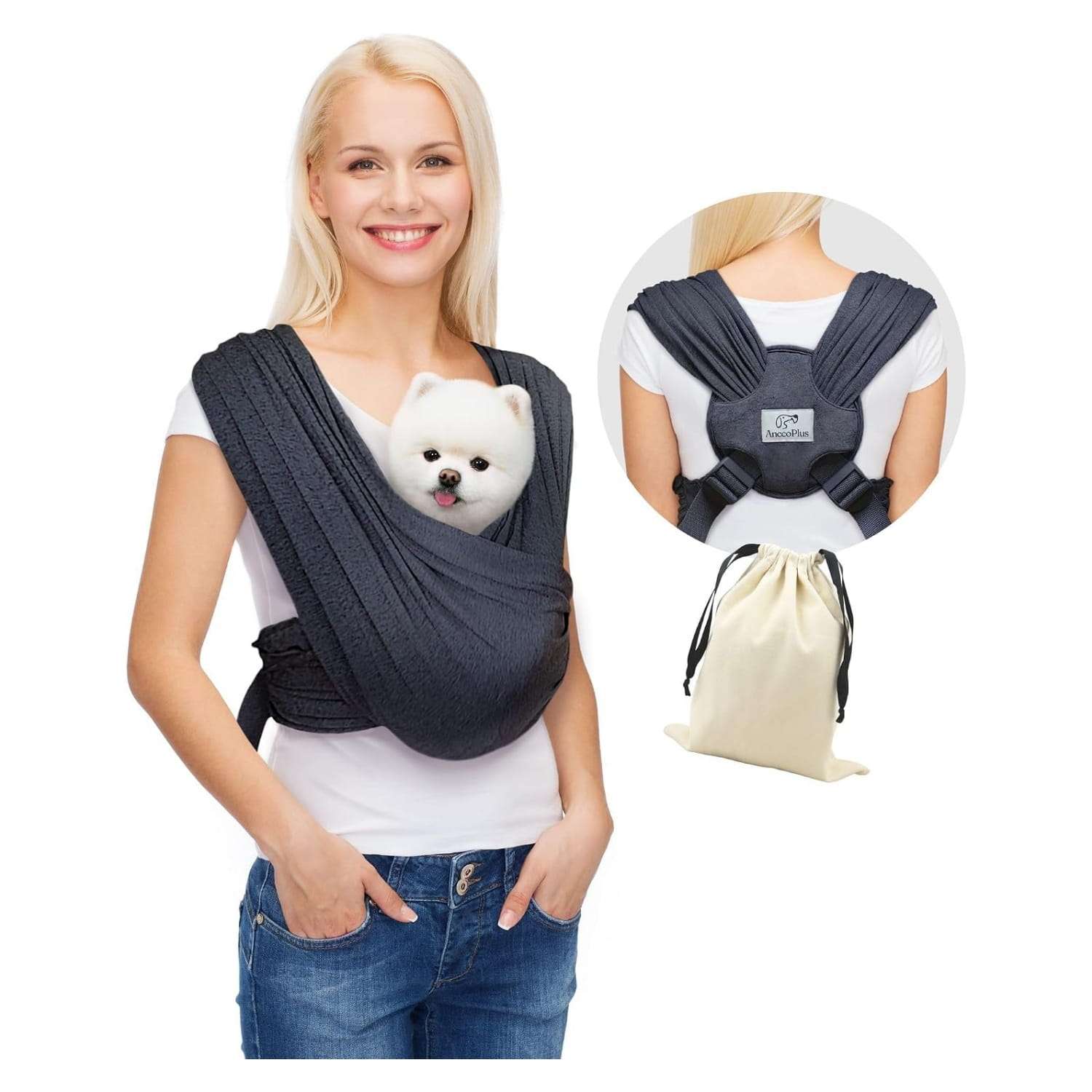Mochila frontal ergonómica y transpirable para llevar mascotas pequeñas con total seguridad.