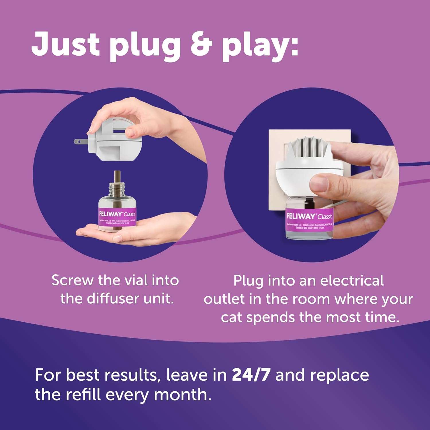 paquete de seis repuestos feliway classic de feromonas calmantes para gatos con cobertura de 65 metros cuadrados ideal para chile