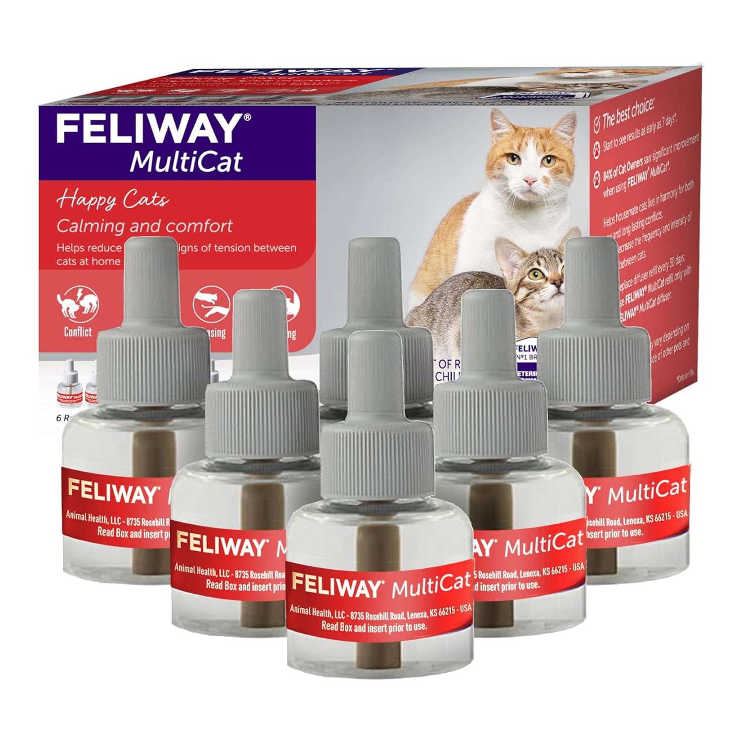 Difusor de feromonas FELIWAY MultiCat para reducir conflictos entre gatos