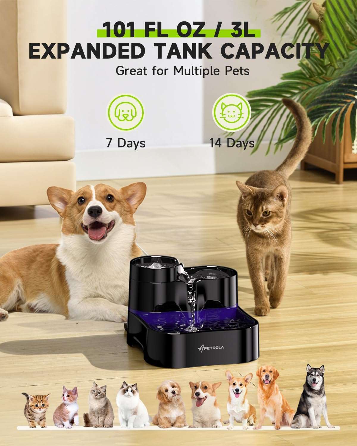 Fuente Electrica Cascada para Mascotas de 3 L - Imagen 5