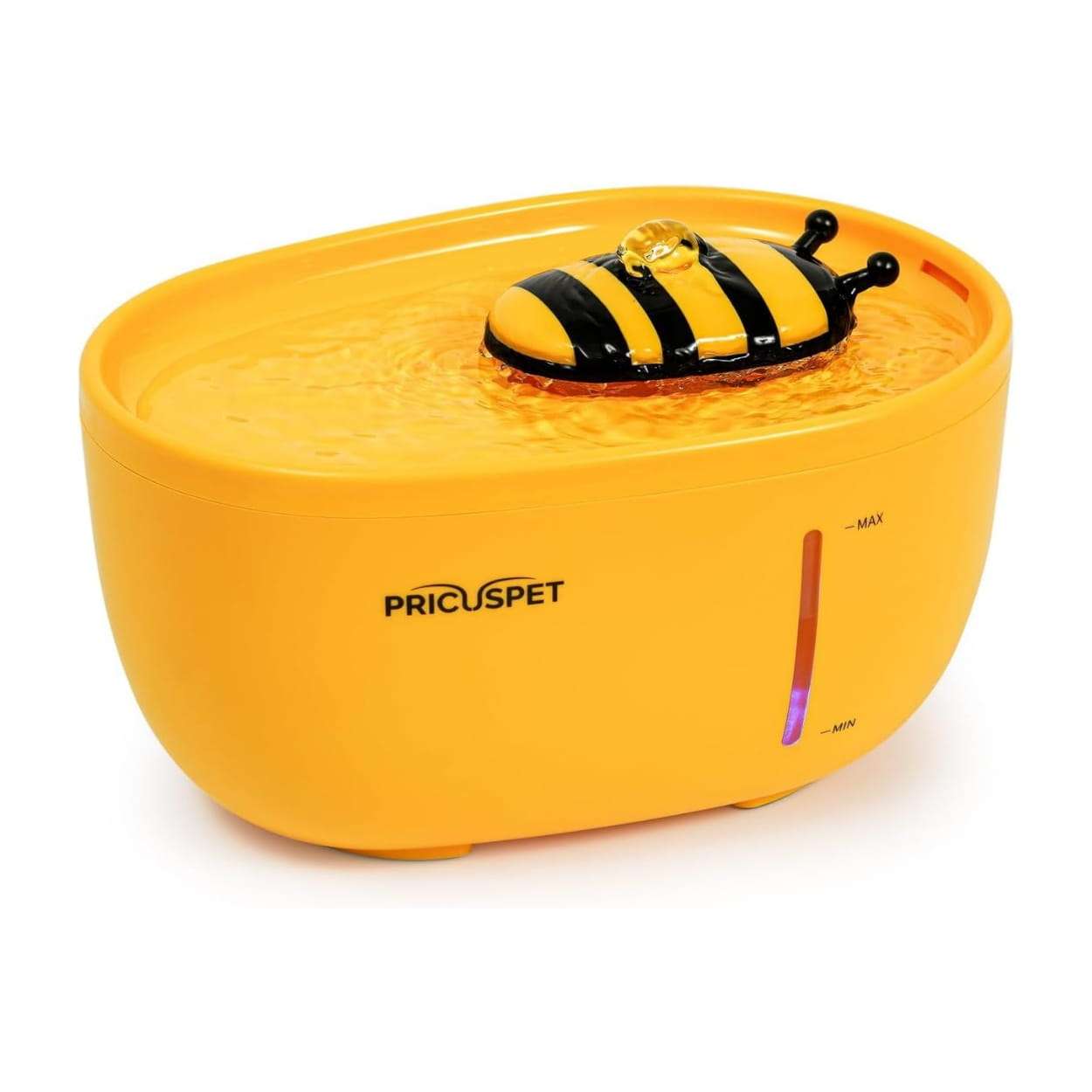 Fuente de agua automática de 2 litros con luz LED y filtro para mascotas.