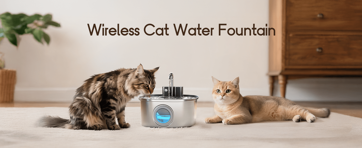 Fuente de Agua Inalámbrica con Sensor de Movimiento de Acero Inoxidable 3.2 L - Imagen 14