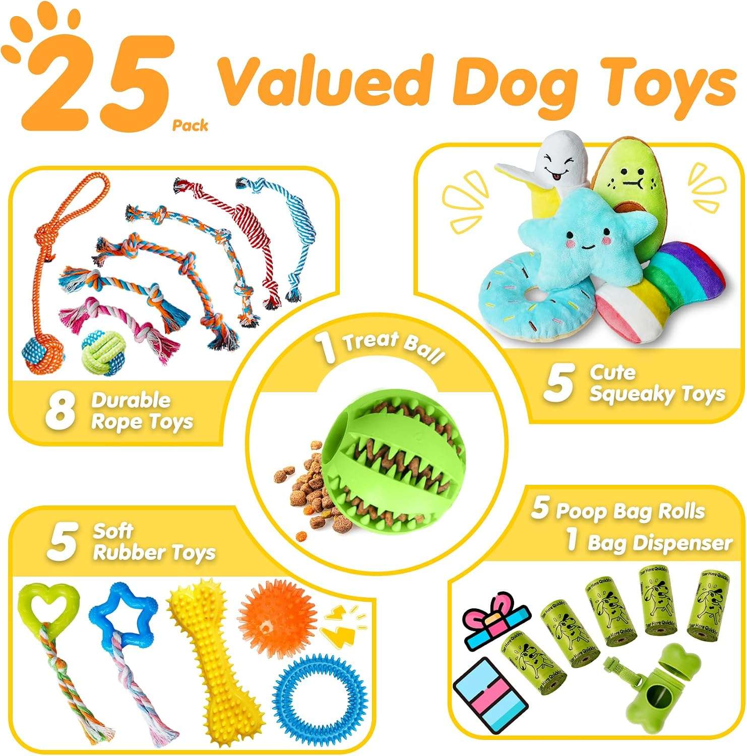 Juguetes Masticables con Cuerdas y Peluches para Perros 25 Piezas - Imagen 8