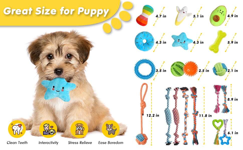 Juguetes Masticables con Cuerdas y Peluches para Perros 25 Piezas - Imagen 7