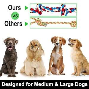 Juguetes de Cuerda Indestructibles para Perros Razas Grandes 12 Piezas - Imagen 5