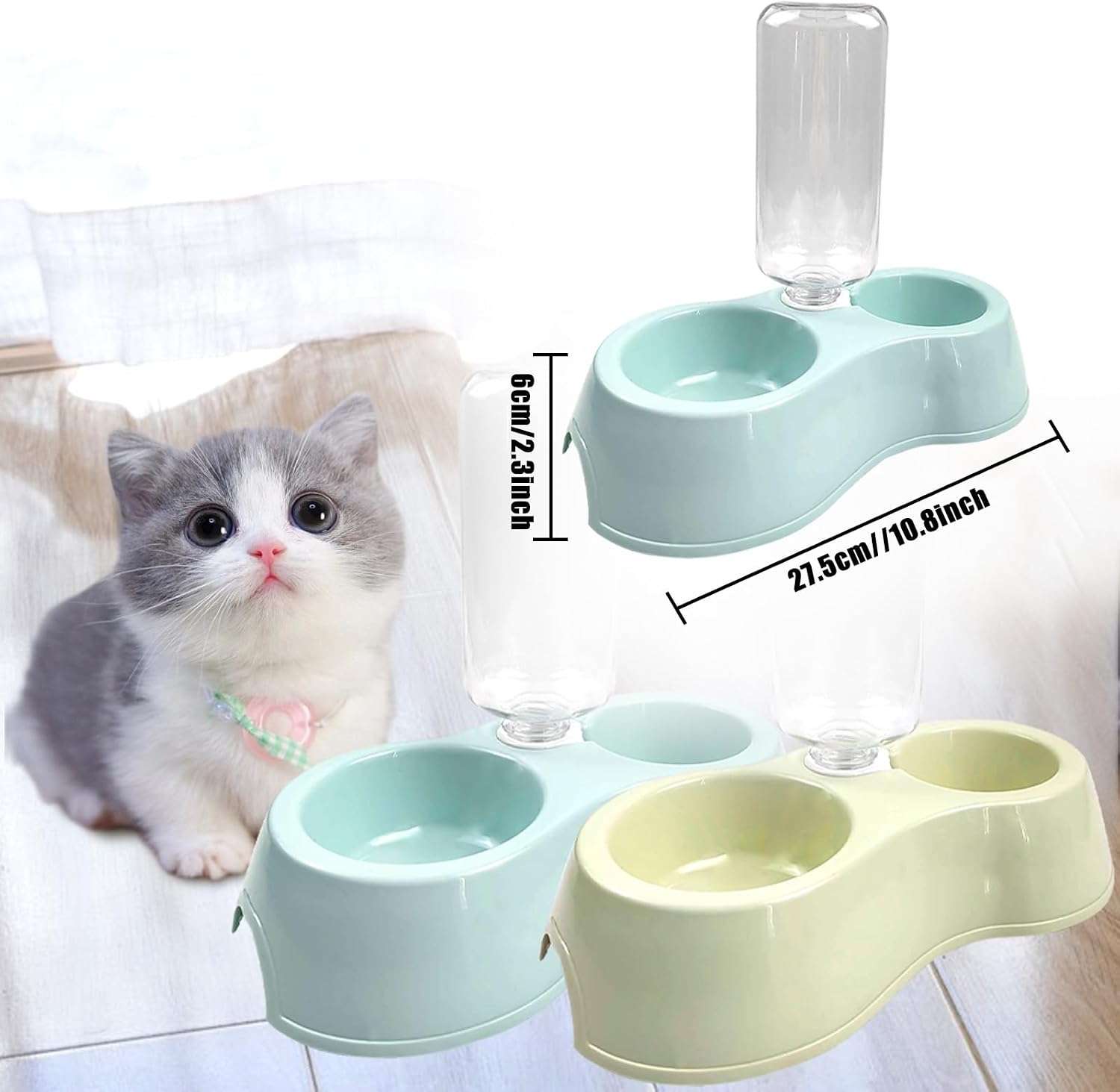 kit de inicio de 15 piezas para gatos con caja de arena, comederos automáticos, juguetes y accesorios de aseo