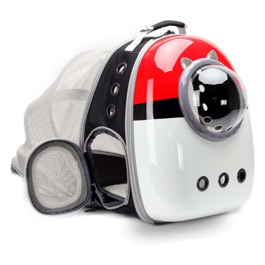 Mochila expandible para gatos con ventana de burbuja y malla transpirable, ideal para viajes.