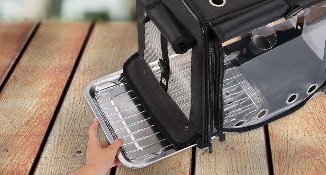 Mochila Transportadora de Pájaros con Bandeja Extraíble 34x27x38 Cm - Imagen 5
