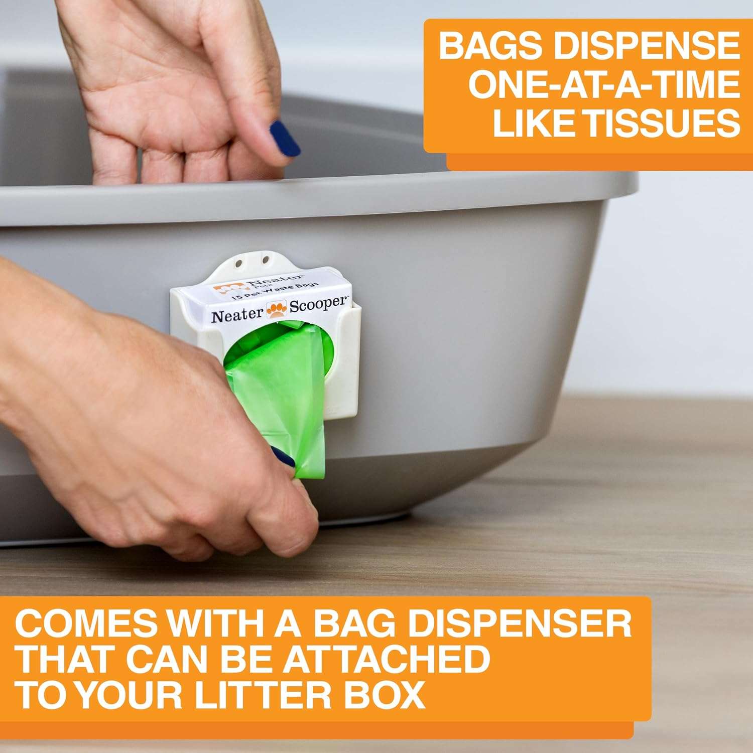 pala para arena de gatos con bolsa integrada y contenedor de almacenamiento Neater Scooper