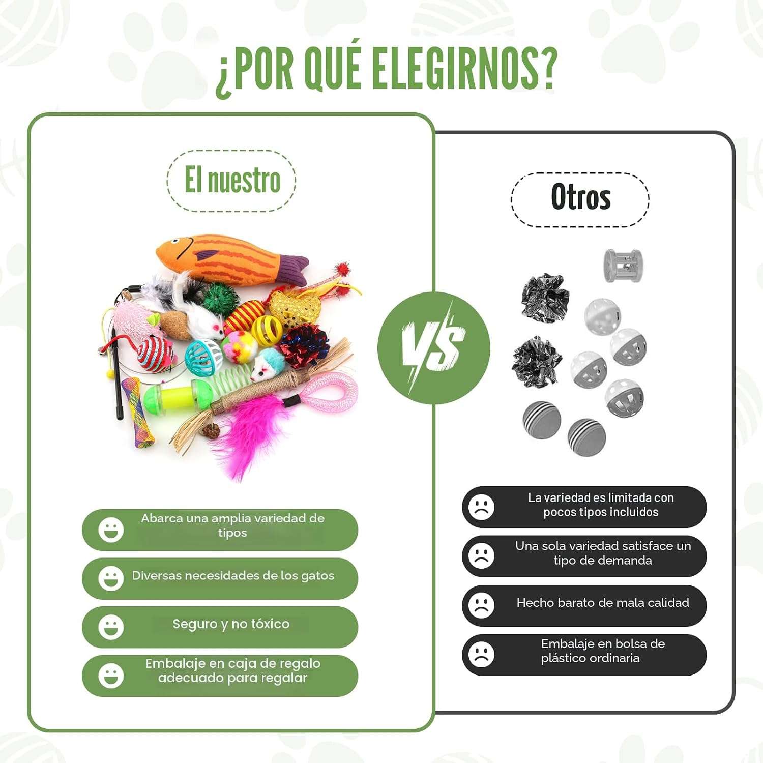 set surtido de 20 juguetes variados con varitas, ratones y pelotas con sonajero para gatos Fashion's Talk