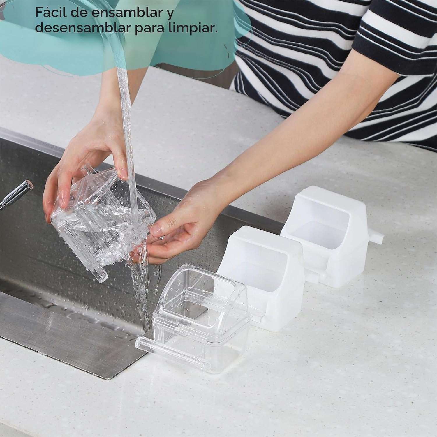 Comederos transparentes para pajaros con tapa y percha para jaula
