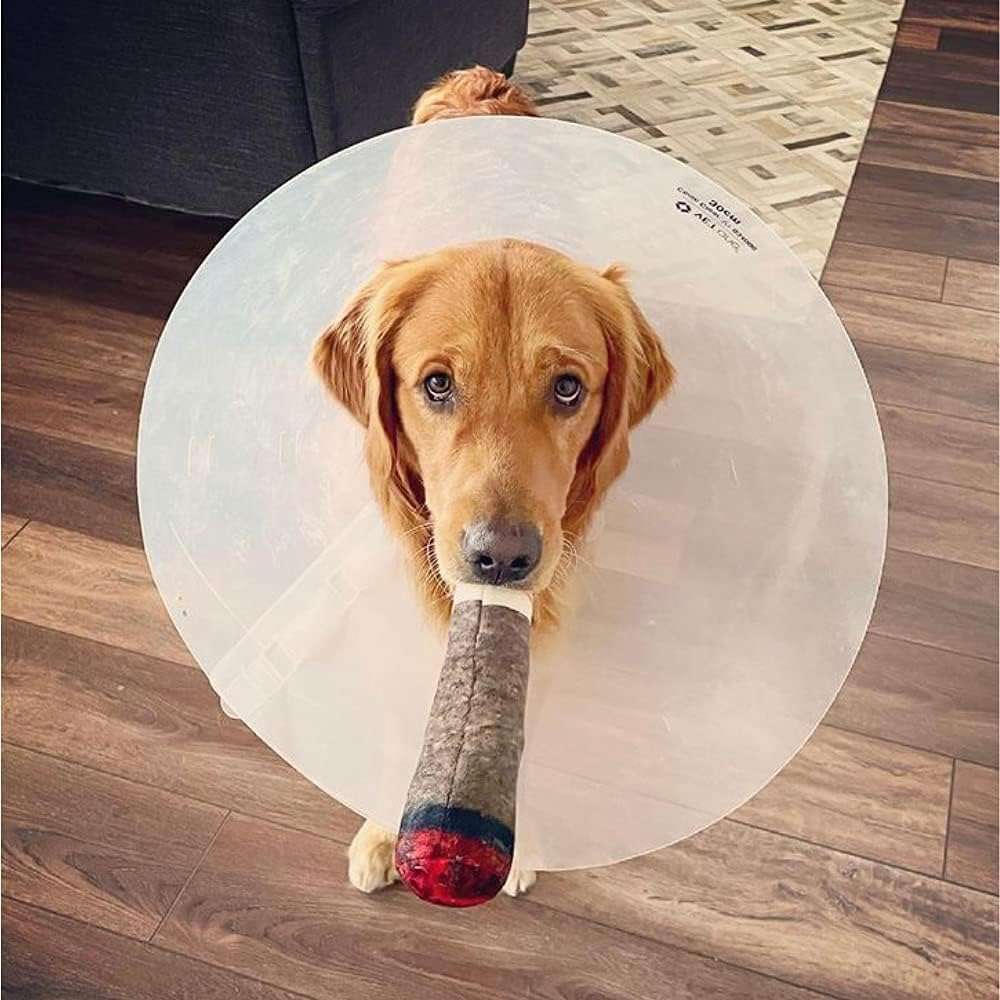 Juguete de peluche con sonido para perros en forma de cigarrillo divertido